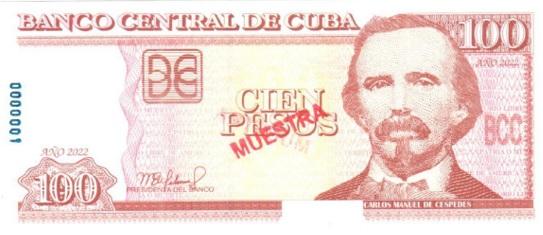 100 pesos Banco Central de Cuba