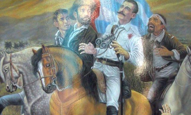 La muerte de Serafín, óleo del pintor taguasquense Francisco Rodríguez.