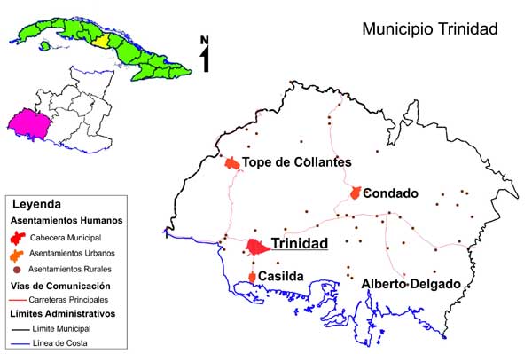 mapa municipio trinidad